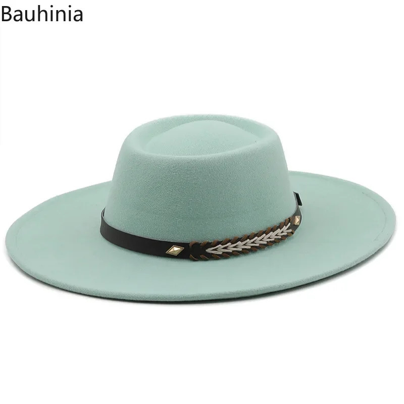 British style felt Fedoras womens hat 9.5CM wide Brim mens formal luxury jazz hat bowling wedding hat Chapeau womens hat 241018