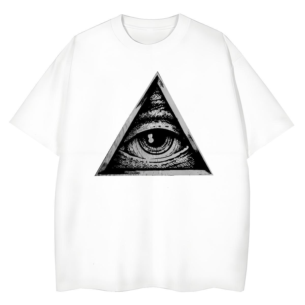 Stylist T Shirt For Woman 100% Cotton 230g Short Sleeve O-Neck Spring Summer eye of the devil Women Tshirts Free Shipping Customized Print Tops Tees