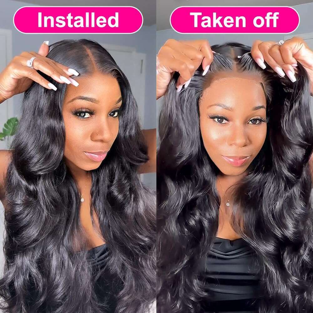 PrePlucked Glueless x Wigs Human Hair Ready to Wear and Go Body Wave HD Lace Frontal Brazilian For Women