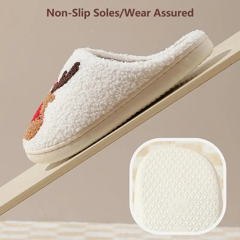 Christmas sliders reindeer cute sliders for women reindeer men women Christmas style sliders for adults 241018