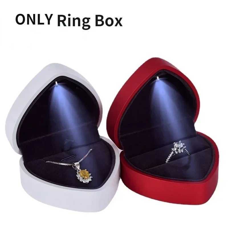 Creative Heart shaped LED Bead Box High end Recommendation Confession Ring Box Bead Box Pendant W241019