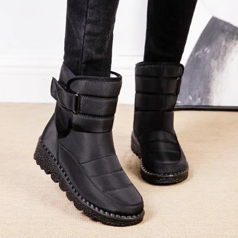 Womens boots snow soft womens shoes sliding platform boots womens casual ankle boots waterproof Botas Mujer winter shoes 241018