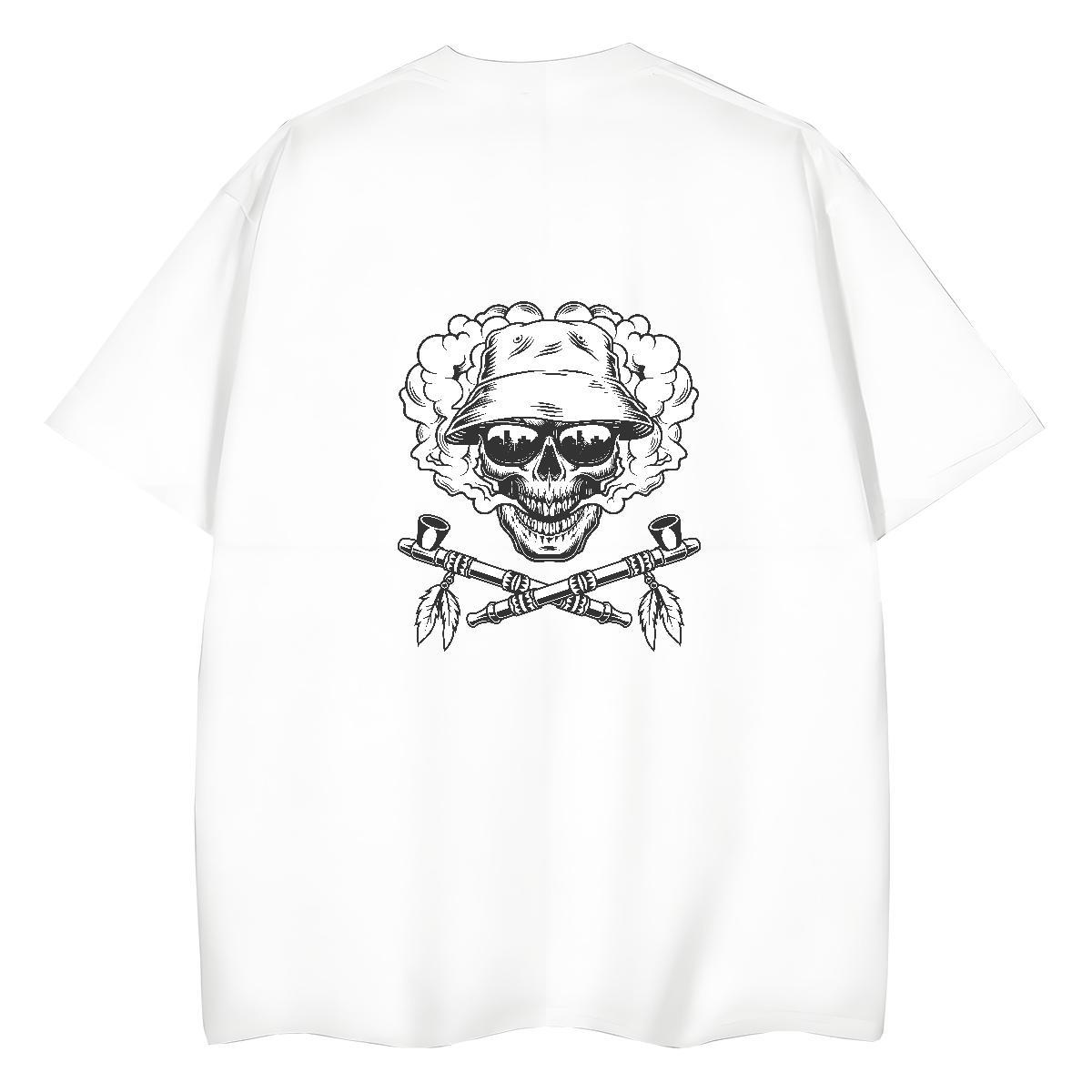 New Womens T Shirts 100% Cotton 230g Breathable Short Sleeve Home Outdoor skull Woman Tshirt Comfortable Graphic Clothings