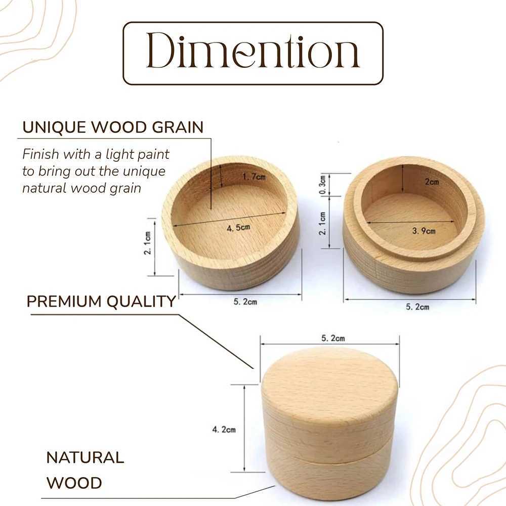 Personalized carved wooden ring box anniversary gift customization name rural ring bearing recommended ring box for her W241019