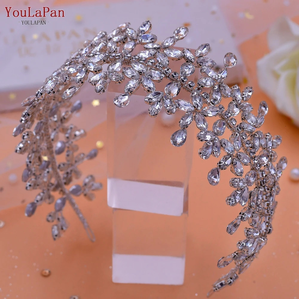 YouLaPan Luxury Bridal Headband Wedding Hair Diamond Wedding Hair Accessories Bridal Hair Tiaras and Crown HP404 241018
