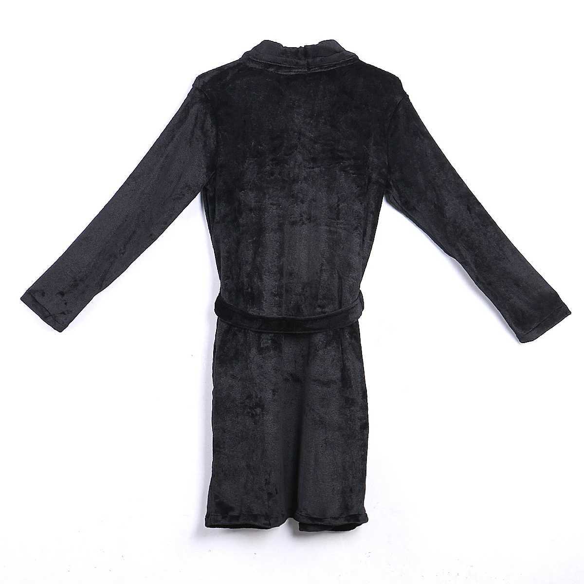 Mens Plush Fleece Robe Shawl Collar Long Robes with Pockets Cozy Warm Bathrobe House Robes Fuzzy Male Spa RobeXJ241018