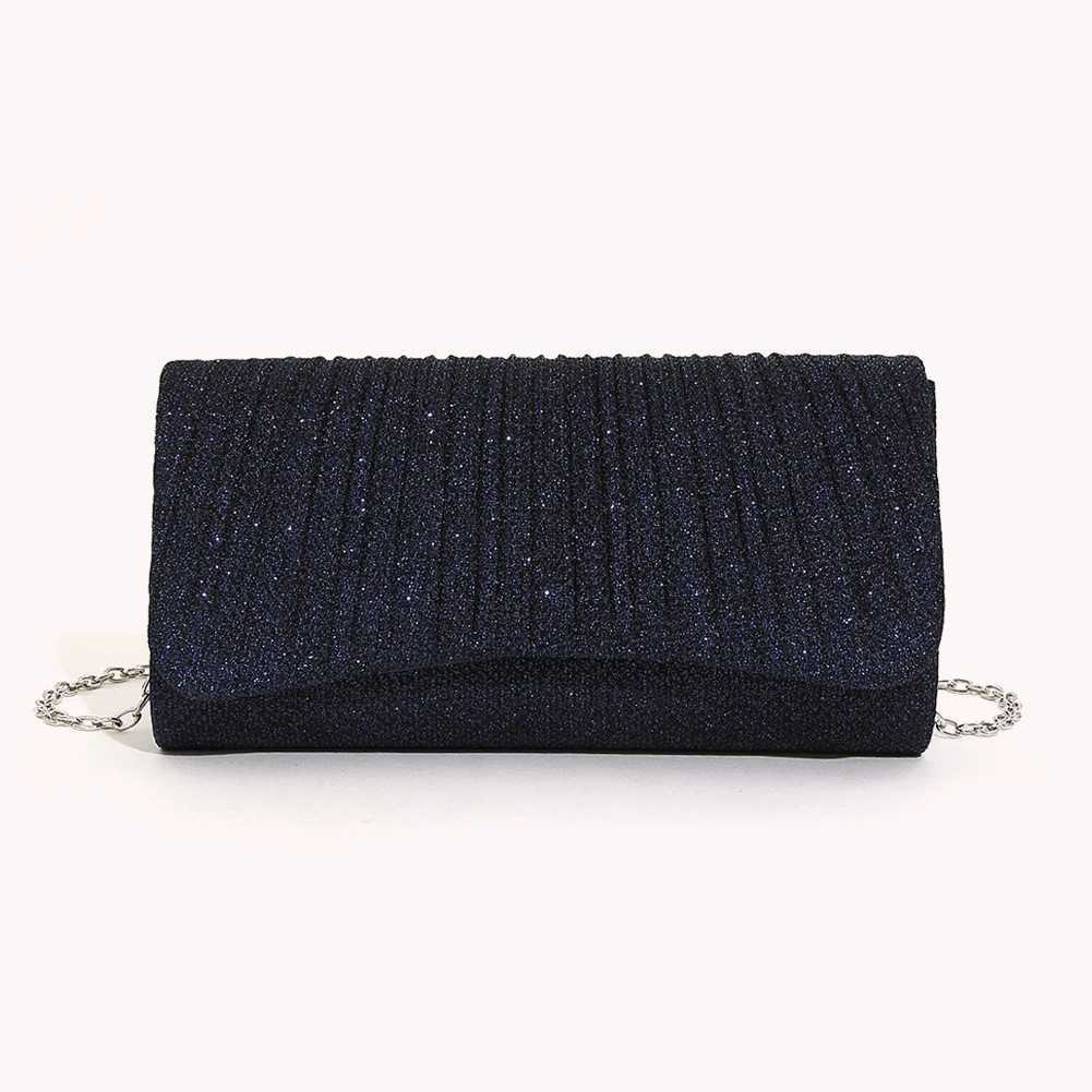Womens shiny cross body bag elegant shiny shoulder bag clutch bag fashionable chain handbag womens fashionable evening wear wedding clutch Y241019