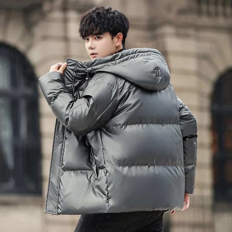 Fashion New Winter White Duck Down Mens Hoodies Puffer Jacket Casual Warm Male Windproof Ski Coats