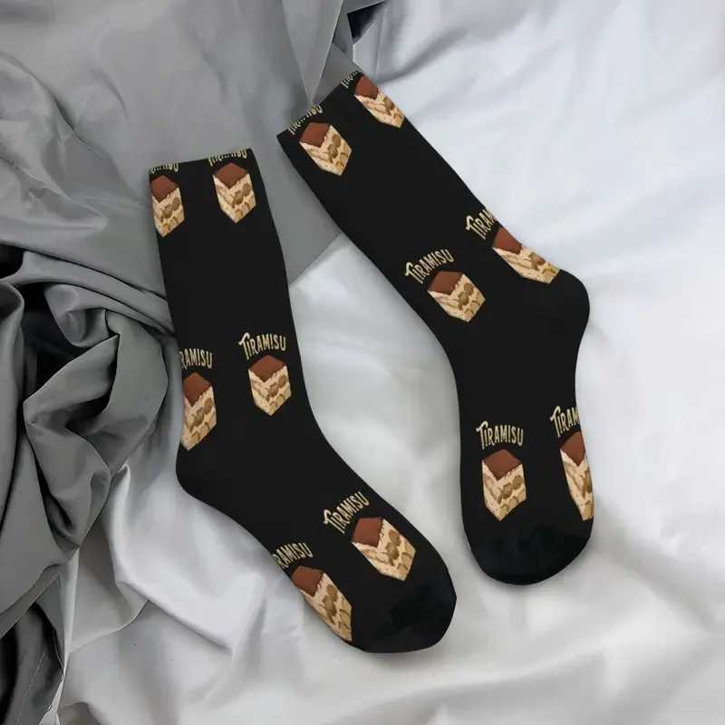 Y2K Tiramisu Dessert Socks Male Mens Women Winter Stockings PrintedXJ241019