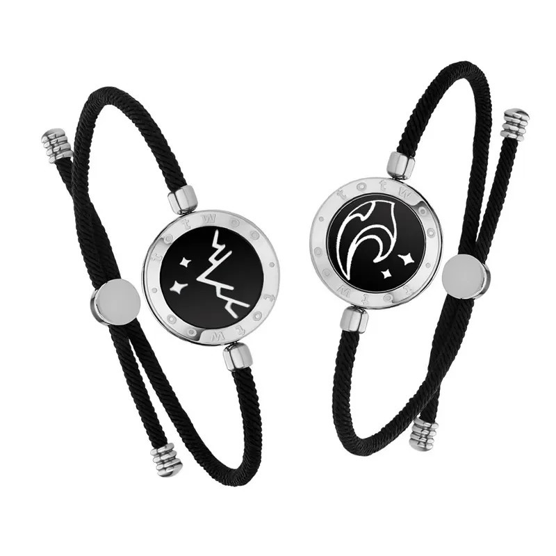 TOTWOO Long Distance Touch Bracelets for Couples Vibration Light up for Love Couple Bracelets Mountain Sea Touch Bracelets 241018