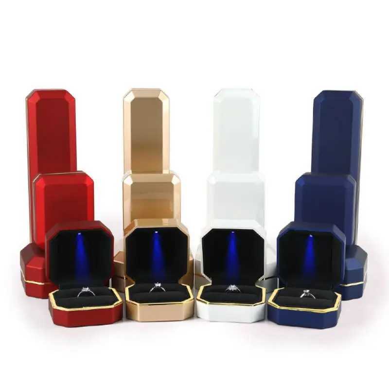 Jewelry ring box necklace with light bracelet earring velvet stand watch case bracelet suggested ring display organizer W241019