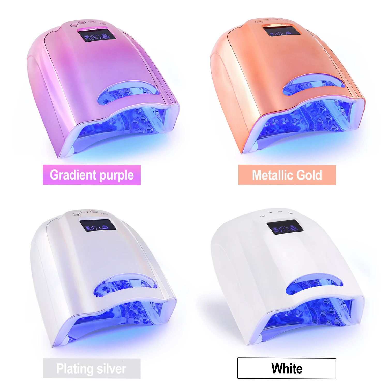 128W rechargeable LED UV lamp Wireless battery handle Foot treatment strong curing lamp Cordless nail dryer Fast drying gel 241018