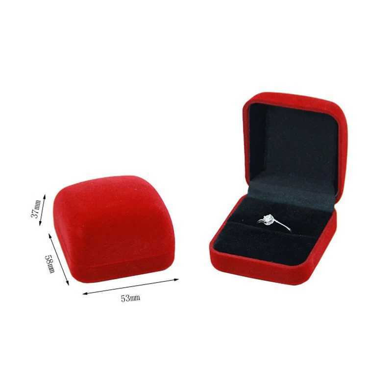 Wholesale Ring Packaging Box Black Velvet Jewelry Display Storage Folding Box Wedding Ring Valentines Day Gift Organizer W241019
