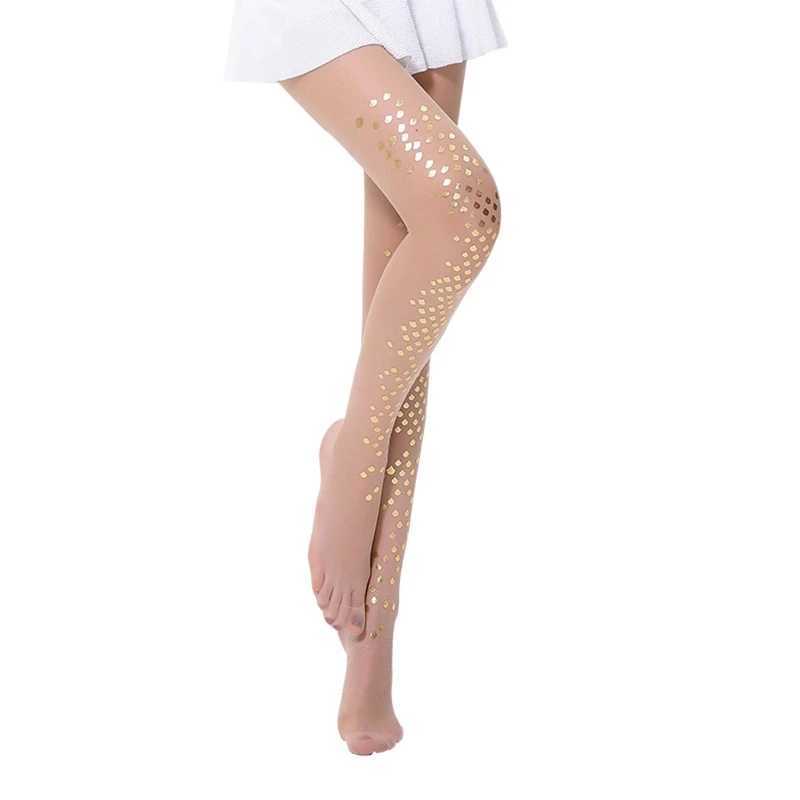 Socks Hosiery Wome Shr Pantyhose Glitter Metallic Fish Scale Sequins Print Cosplay Tights Drop Shipping Y2408330S4IS