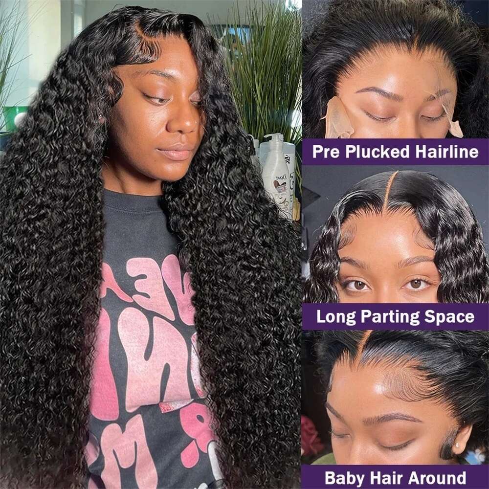 Wave Transparent Water Lace Front Wig Human Hair Deep x Frontal Wigs For Women X Wet And Wavy Closure al s