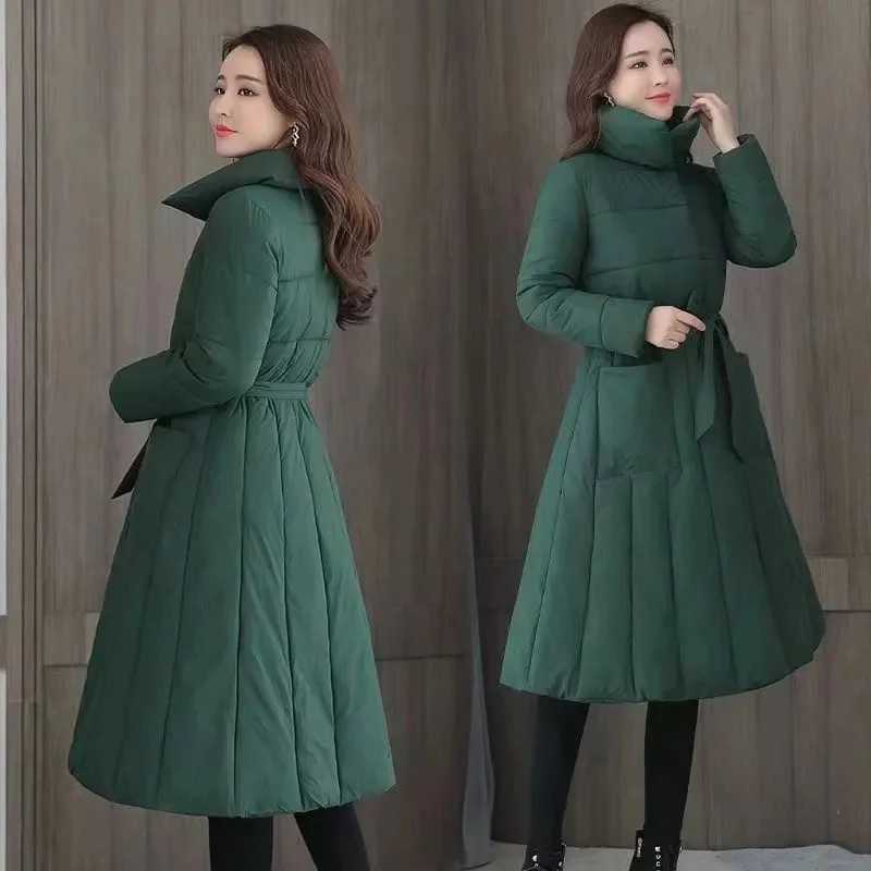 2024 New Winter Jacket Women Long Down Jackets Warm Parkas Females Casual Thick Quilted Cotton Puffer Coats Parkas OutwearX241019