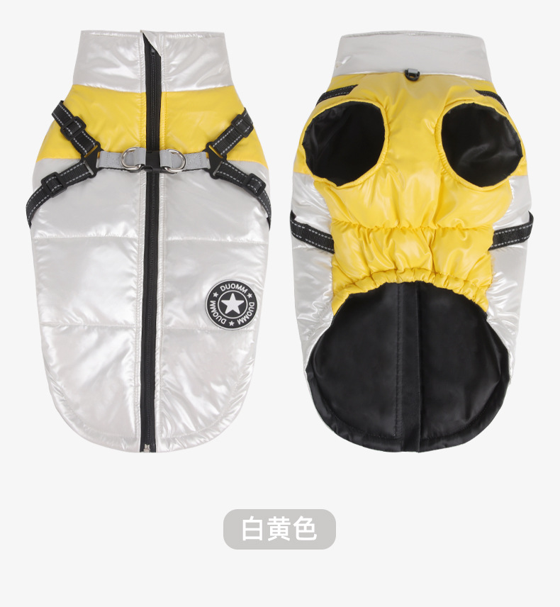 Autumn and winter cross-border dog clothes waterproof, windproof, dog cotton clothes reflective and warm, dog clothes in stock wholesale