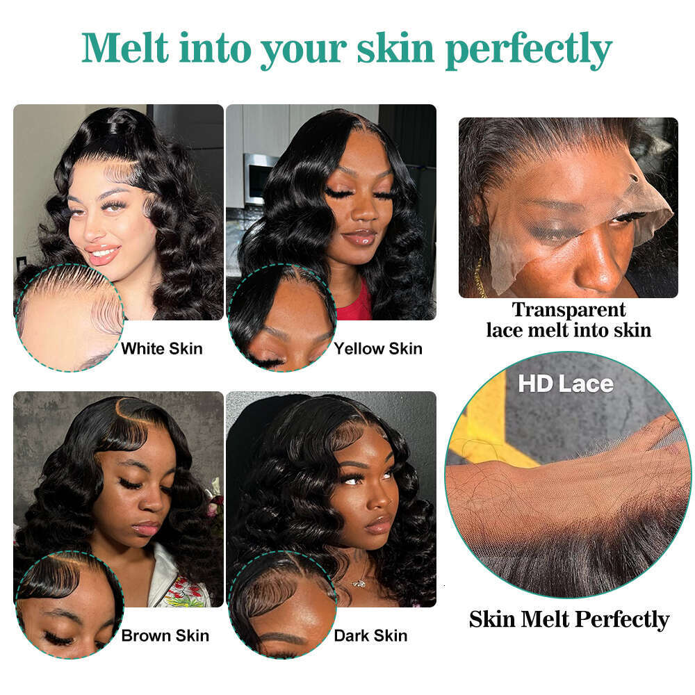 Melodie Loose Deep 220% Curly HD 13x6 Wigs Human Hair Pre Plucked Frontal 13x4 Water Wave Transparent Lace Front Wig