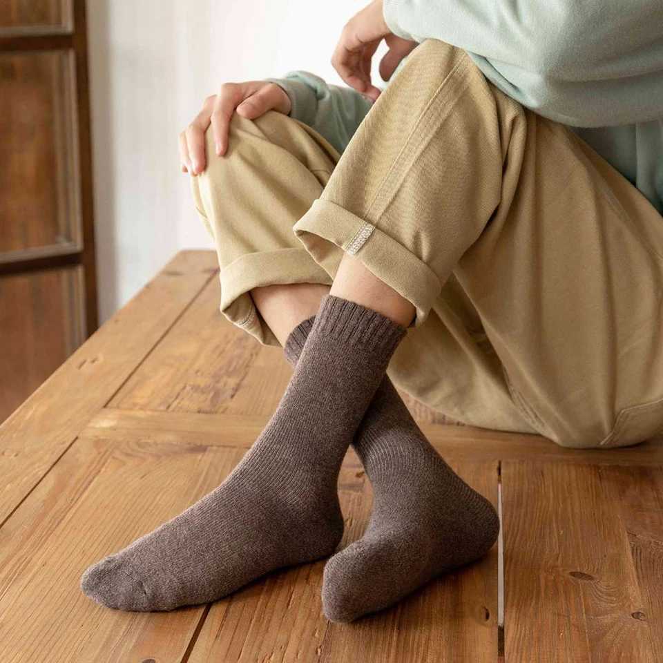 Winter Warm Socks Men Plush Home Sleep Floor Long Socking Jk Solid Soft Splice Fleece Thermal Sock Thick Snow Boot Heavy TerryXJ241019