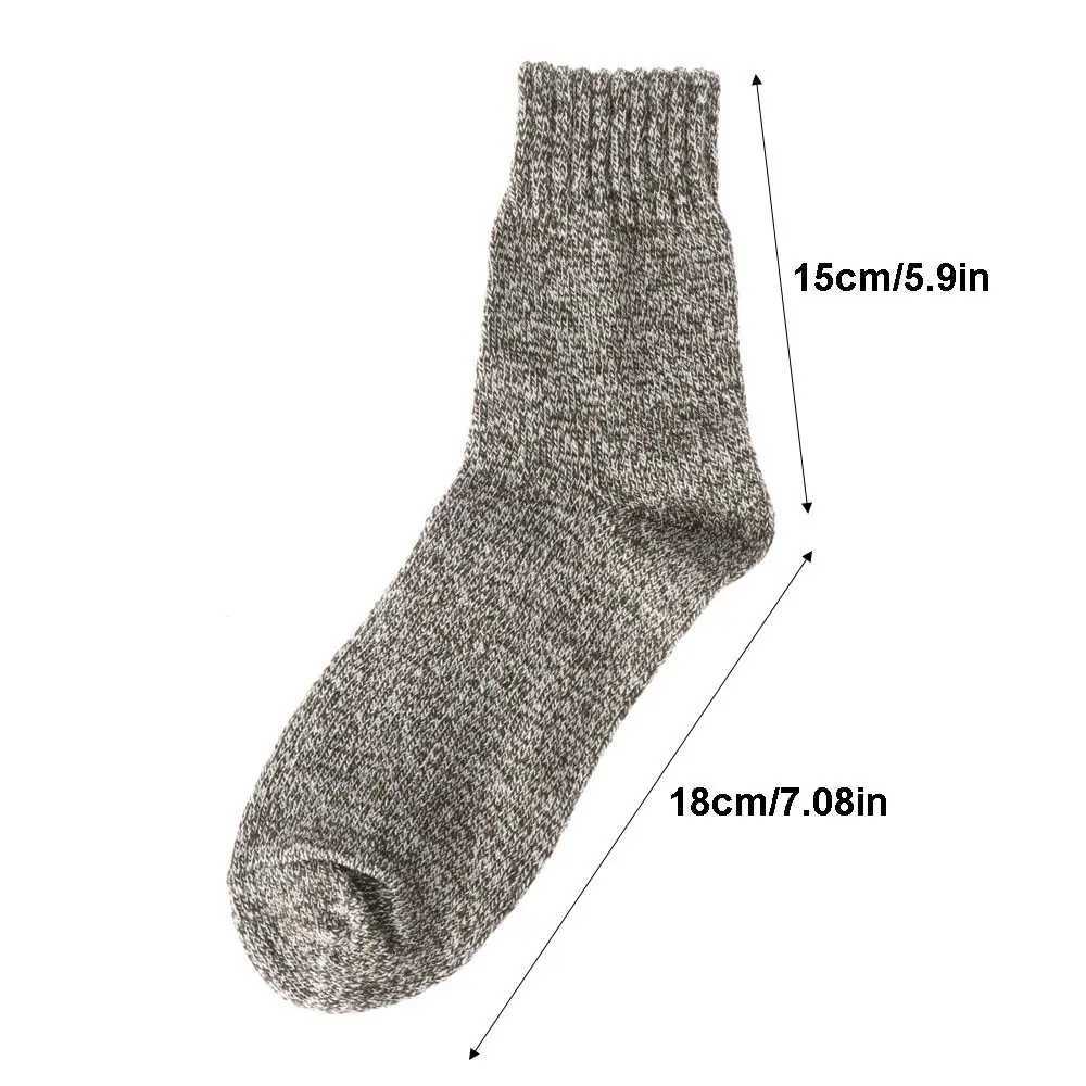 New Mens Wool Socks Stripe Casual Calcetines Hombre Thick Cotton Socks Winter Warm Socks Male Soft Skin-friendlyXJ241019