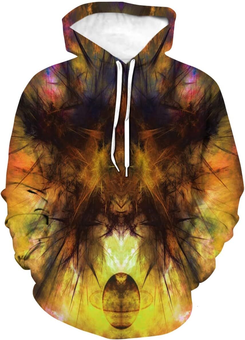 Hoodie for Mens Womens Mens Art Starry Sky Hoodie Psychedelic Tie Dye Animal Sweatshirt Hoodie Graphic Hoodies sweatshirt breathable