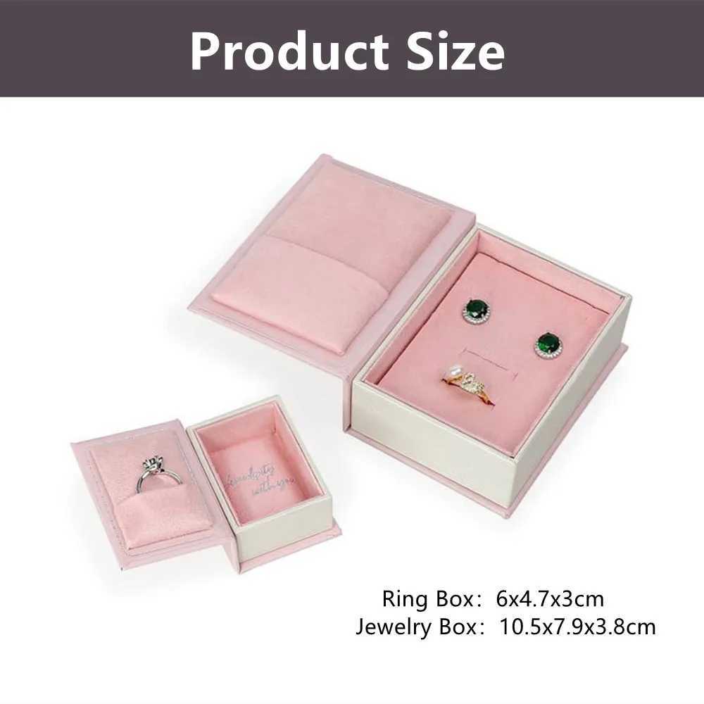 Flip book shaped jewelry display travel jewelry box simple earring ring storage box portable jewelry holder W241019