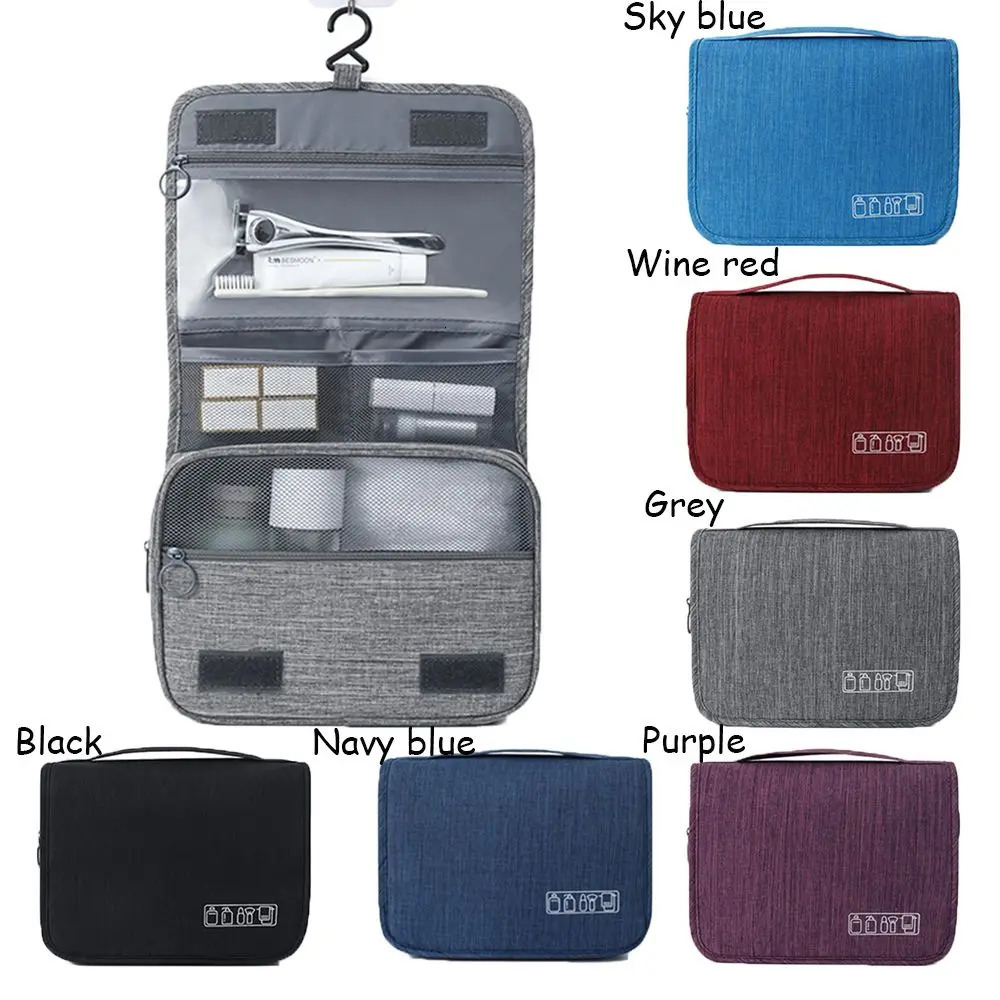 High Quality Travel Makeup Bag Waterproof Cosmetic Toiletries Organizer Hanging Dry and Wet Separation Storage 241019 zhanyishengli
