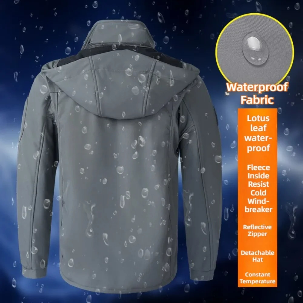 Mens thick warm jacket autumn winter jacket outdoor jacket skiing climbing windproof inflatable jacket mens 241007