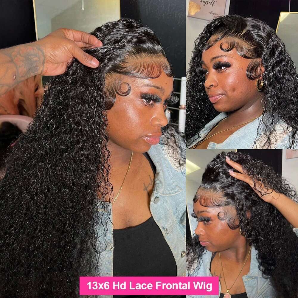 Water Hd x Wave Ready to Wear Human Hair Wigs Loose Deep Lace Front Wig Curly Glueless For Women