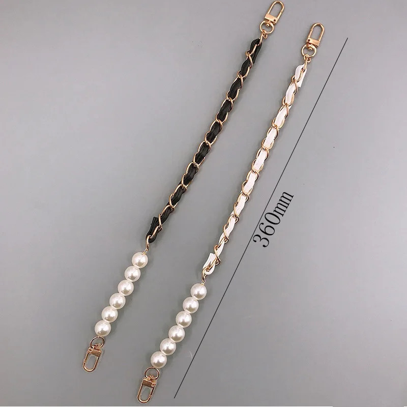 26cm Pearls Chain Strap For Handbag Fashion Accessories Handbags Handles Pearl Bag Metal Chains 241017