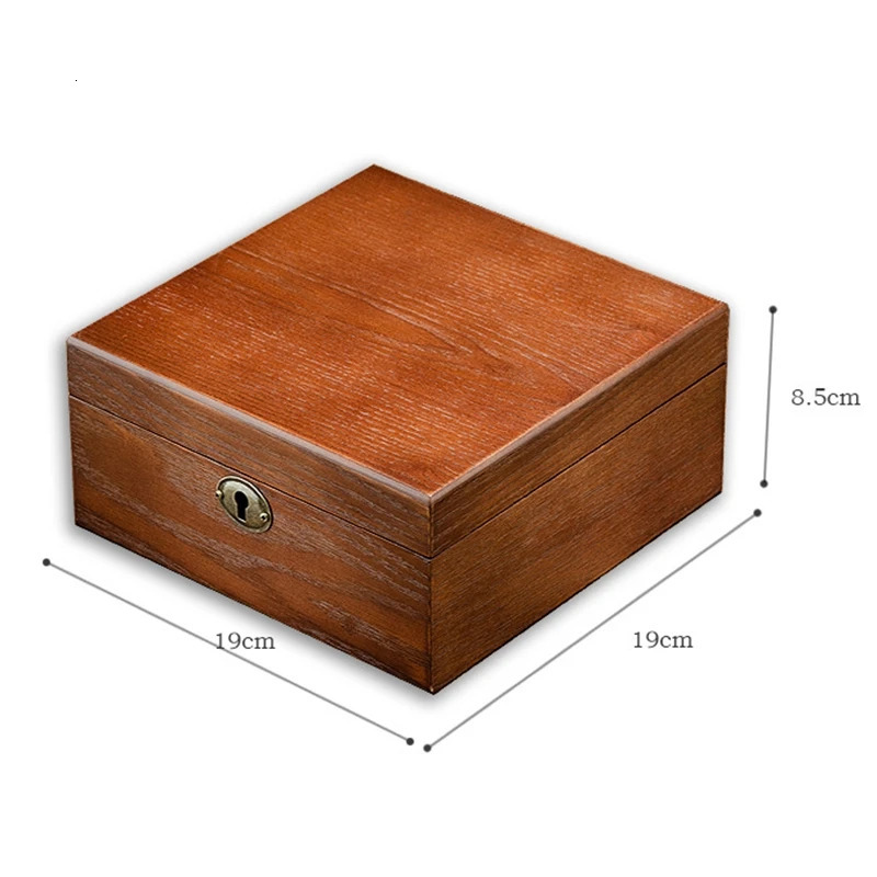 6-slot luxury wooden watch box lockable storage box jewelry bracelet watch display organizer collection box gift box 241018