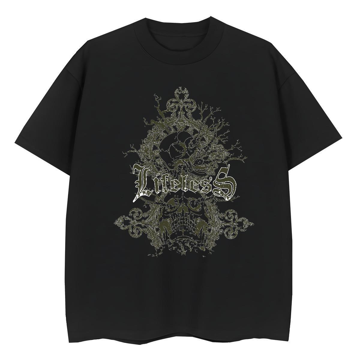 Fashion Casual Women T Shirts 230g Pure Cotton Crew Neck High Street Hip Hop skull Lady T shirt Nice Customized Top Shirts