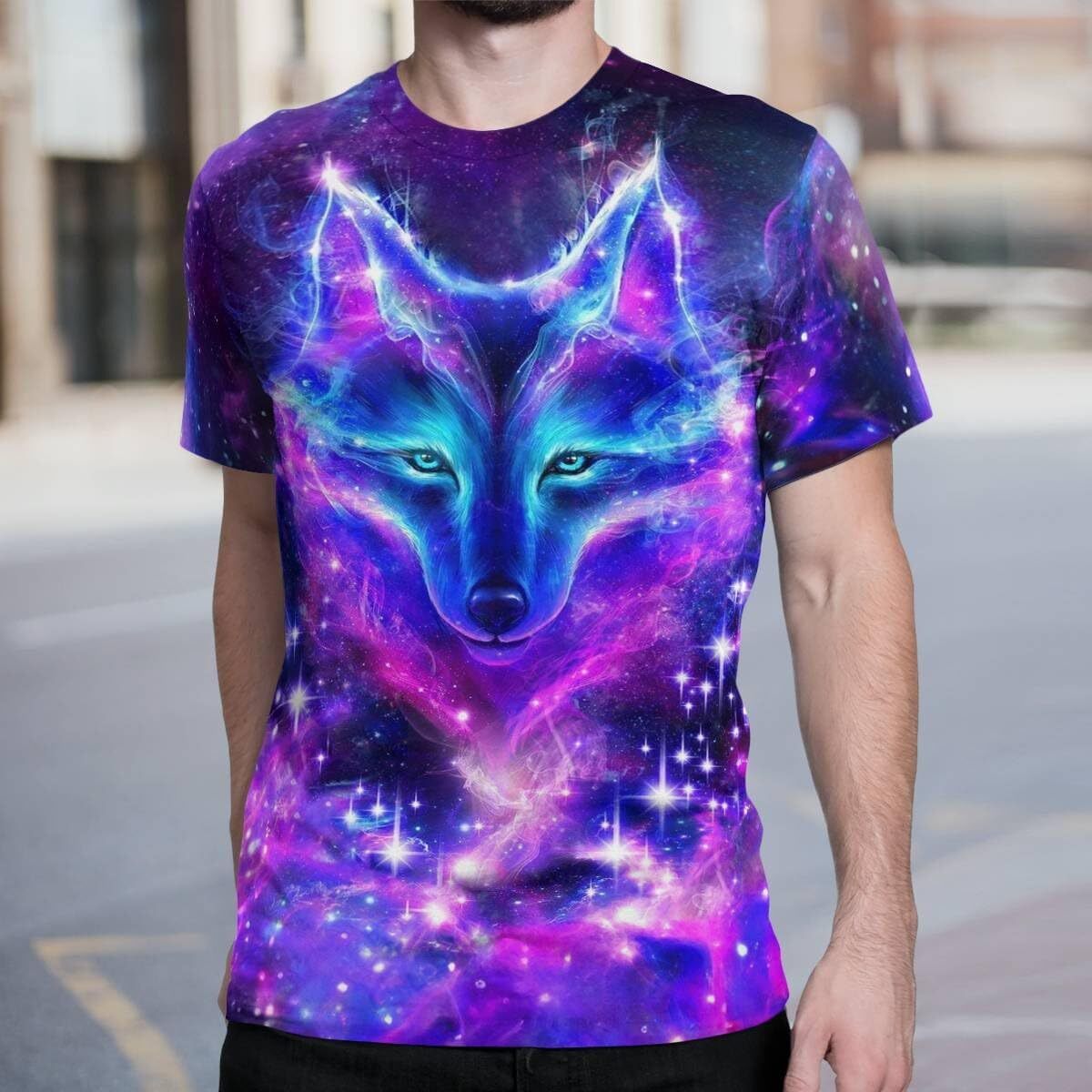 Mens T shirt Wolf Shirt for Women Graphic 3D Design Gifts Adult Three Wolf Moon fashion T-Shirt Howling Wolf Tshirt Men tee Casual tops summer clothes