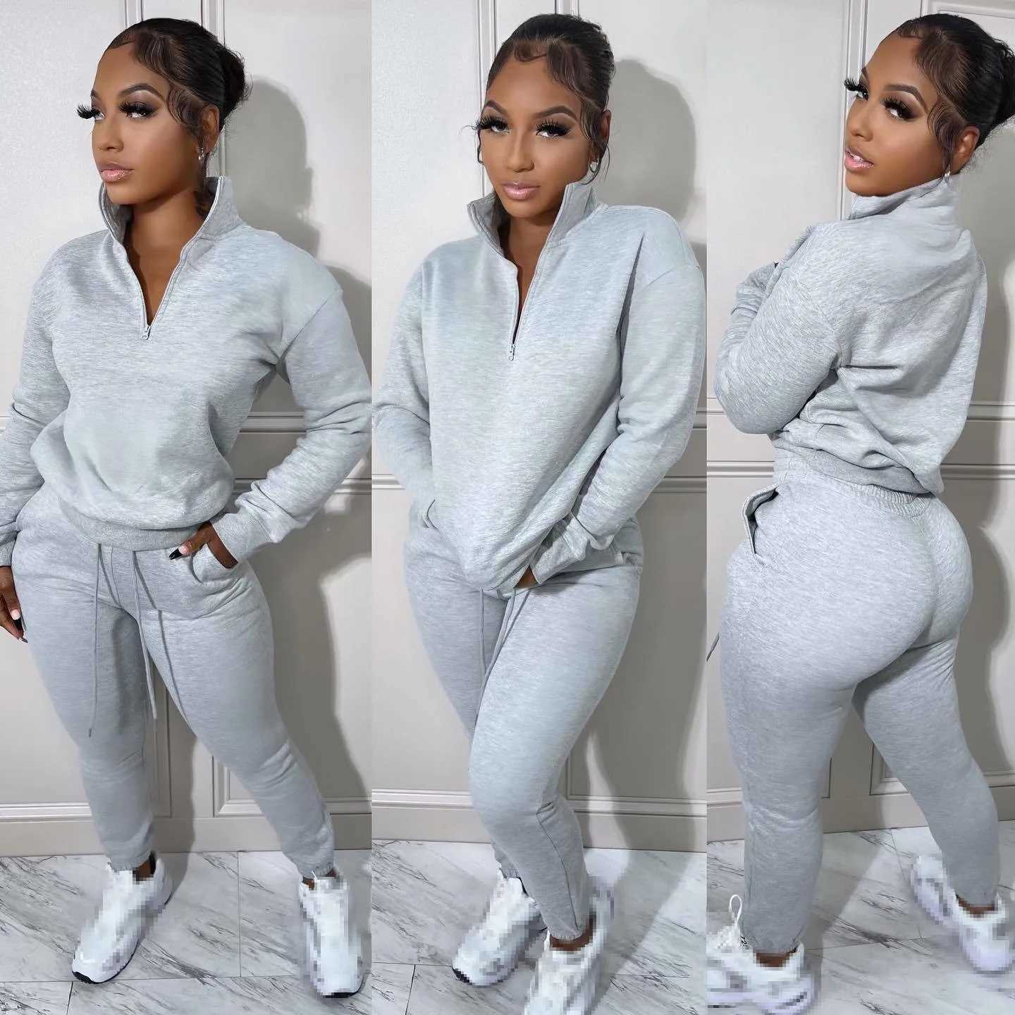 Women's Two Piece Pants fall outfits women two piece set outfits pants sets 2 pieces sets tracksuit women sweatsuits hoodies sweatshirts winter c