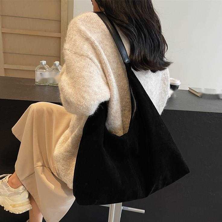 CMM Autumn and Winter Suede Bag for Women Large Capacity New Versatile Shoulder Bag Large Capacity Tote Bag