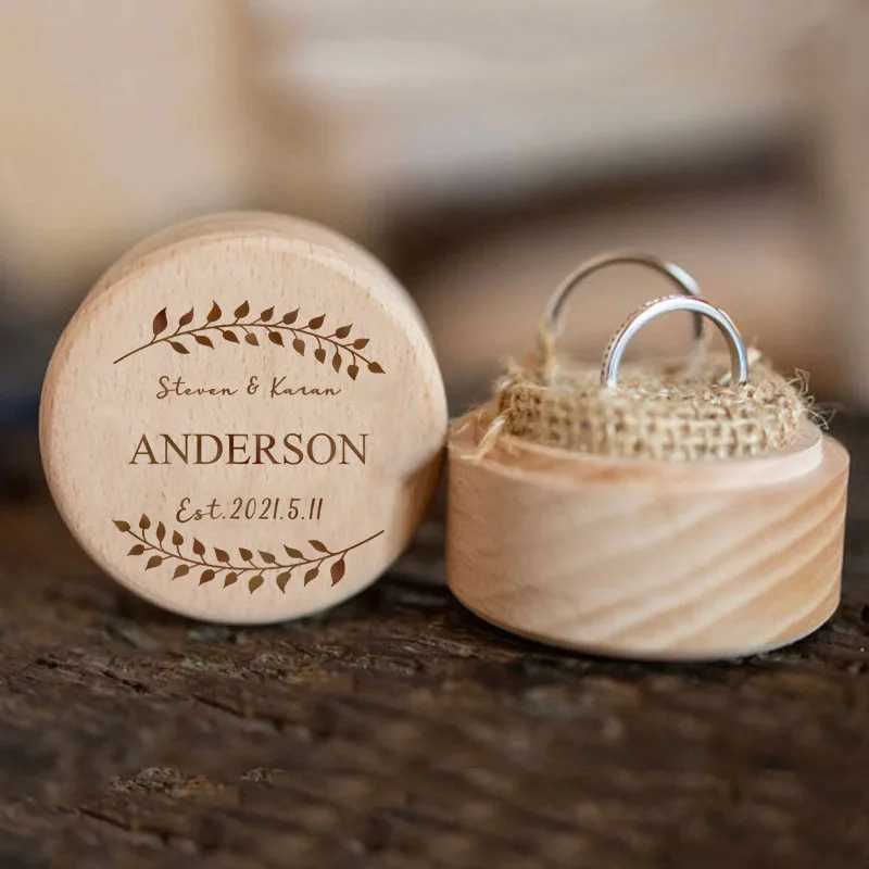 Gift her personalized ring box engagement ring cutlery storage customized wooden ring Keepsake carving wedding vows W241019