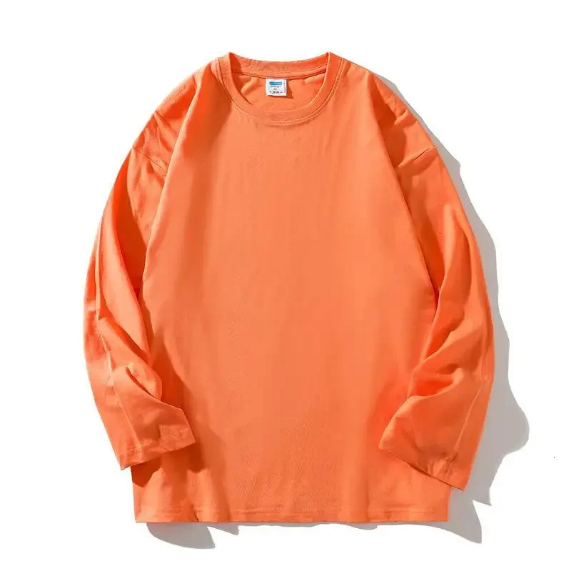 100% pure cotton custom mens long sleeved T-shirt making pictures or texture printing gifts for friends 241019