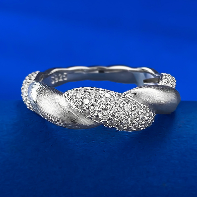 Exquisite Sterg Sier Moissanite Dia Eternity Ring - Perfect for Your Special Day