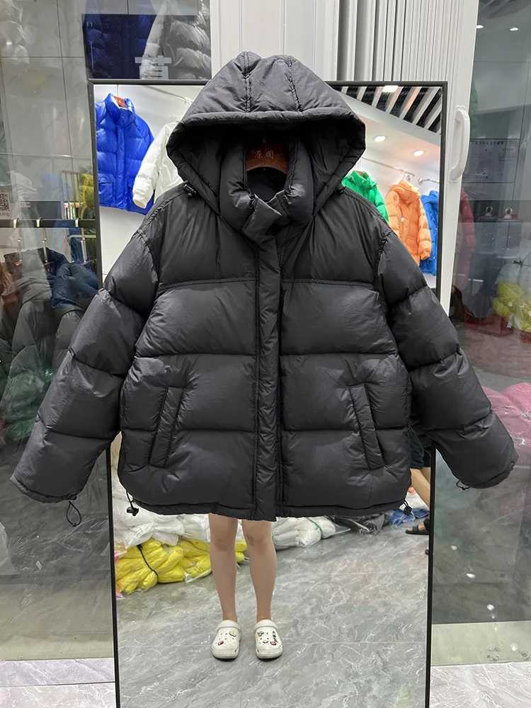 Women's Down Parkas Candy colors Hooded Women Coat Winter 90% White Duck Down Jacket 2023 New Thick Warm Loose Parka Outerwear Y241019CLNE