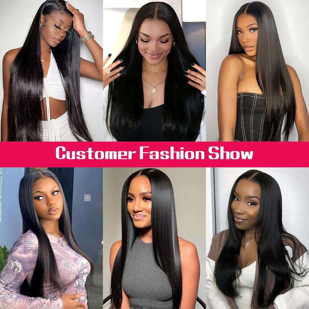 Glueless Wear Go Wig Brazilian Straight x HD Lace Closure Human Hair Ready To Pre Cut plucked Bling