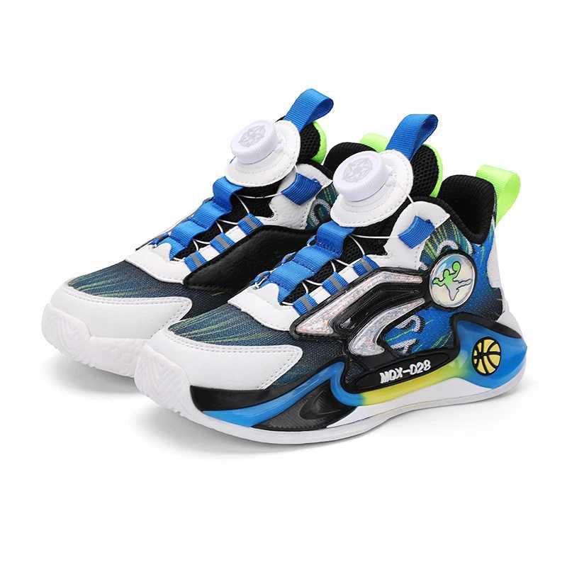 Athletic Outdoor Boys Baskeall Shoes Little Kid Big Kid Non-Slip Sport Athletic Sneakers Boys Comfortable Durable School Training Shoes H241019