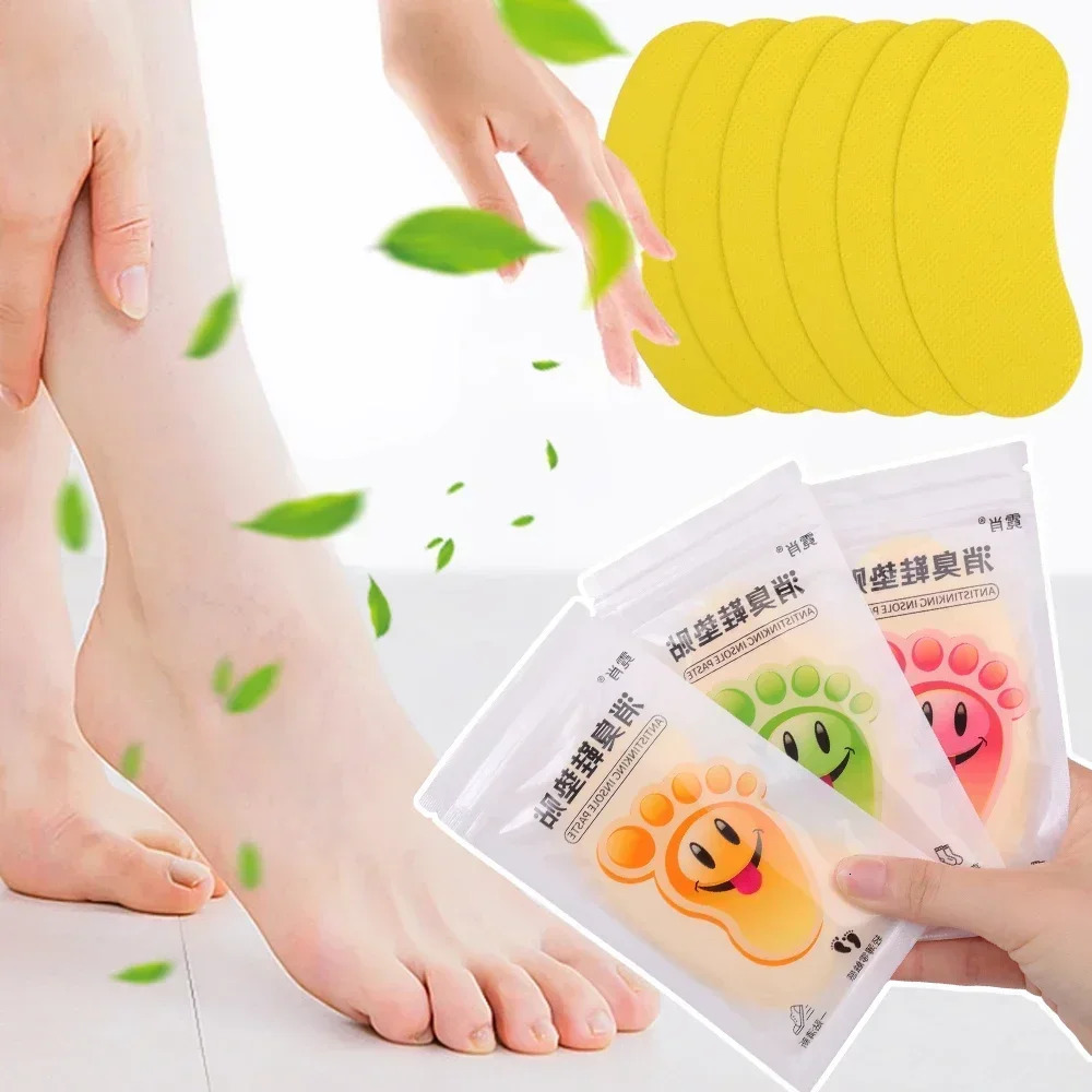 1260pcs Shoes Odor Remover Deodorant Patch Lemon Athletes Foot Soothing Insole Stickers Antibacterial Antiperspirant Care 241019