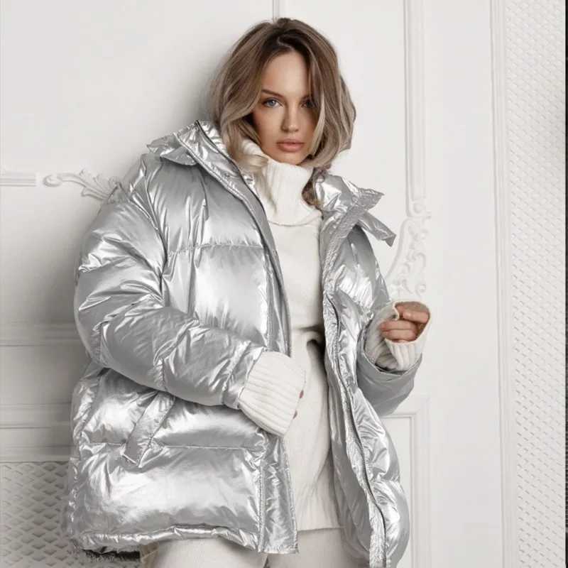 Women's Down Parkas Talenza Womens Winter Warm Jacket Fashion Short Style Womens Elegant Jacket Cotton Jacket Warm Parka Jacket Womens Clothing 2