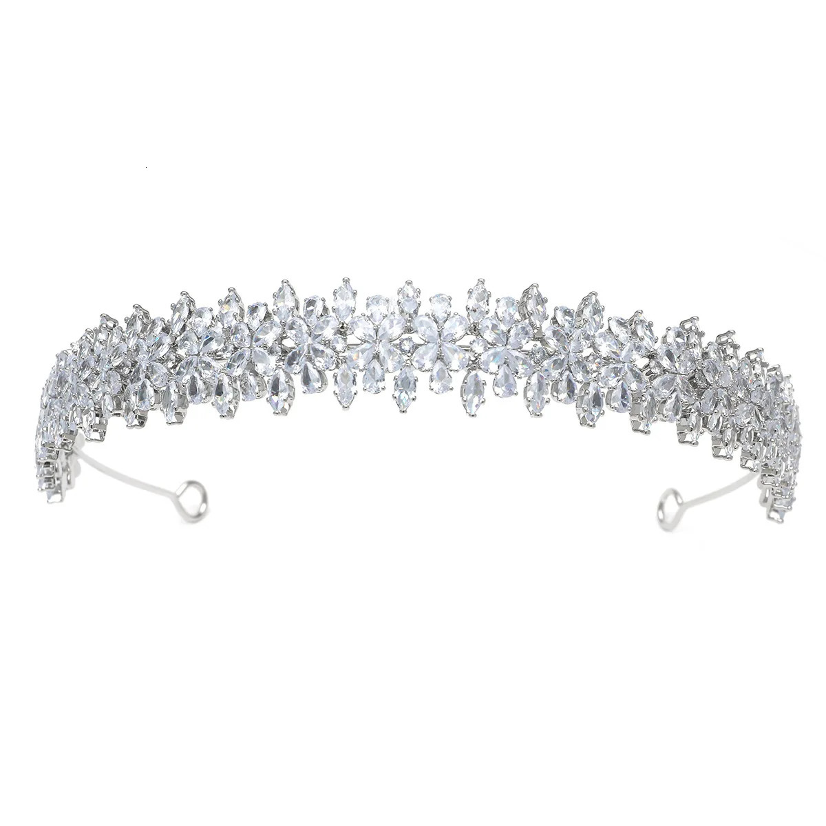 Luxury Bridal Headband Princess Tiaras Wedding Headband Cubic Zirconia Crown Womens Ball Birthday Party Headwear 241018
