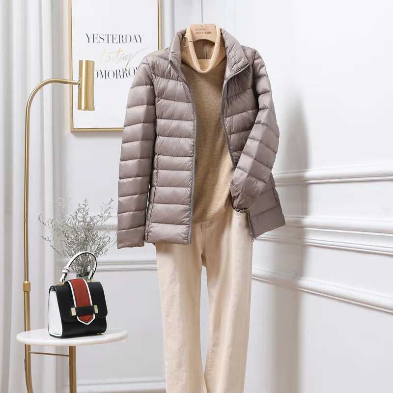 15 Colors Female Slim Fit Short Portable Windproof Puffer Jacket New Women Autumn Winter Packable Ultra Light Weight Down CoatX241019