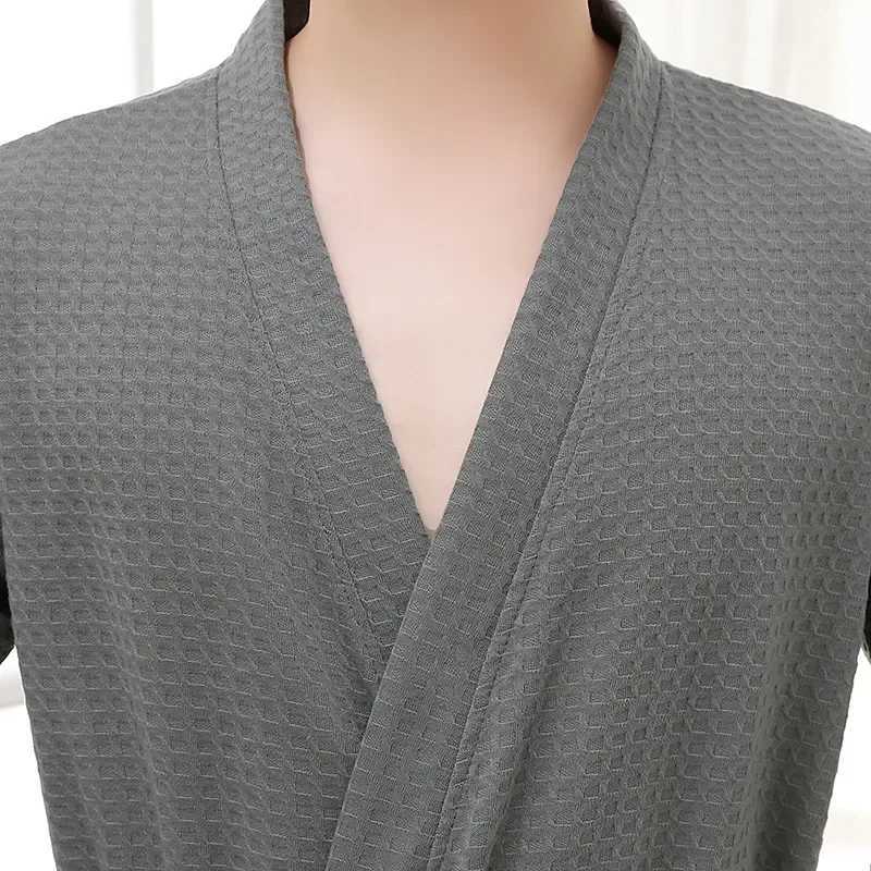 Hotel Sexy Robe Summer Suck Gown Men Spa Bathrobe Water Dressing Waffle Bath Plus Women Towel Size Sleepwear BridesmaidXJ241018