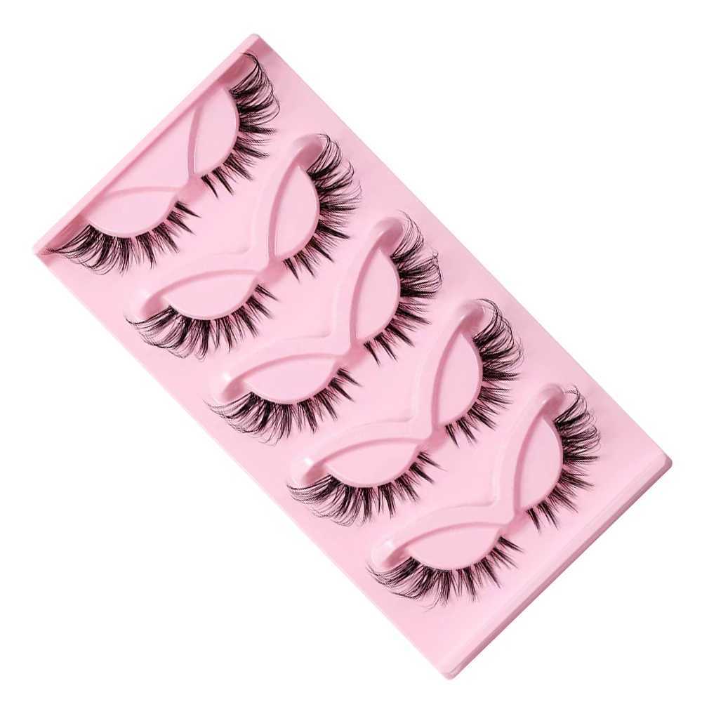 5 pairs of new Chinese style false eyelashes whole cool fox style slanted flight naturally thick elongated tail light EuropeXJ241019