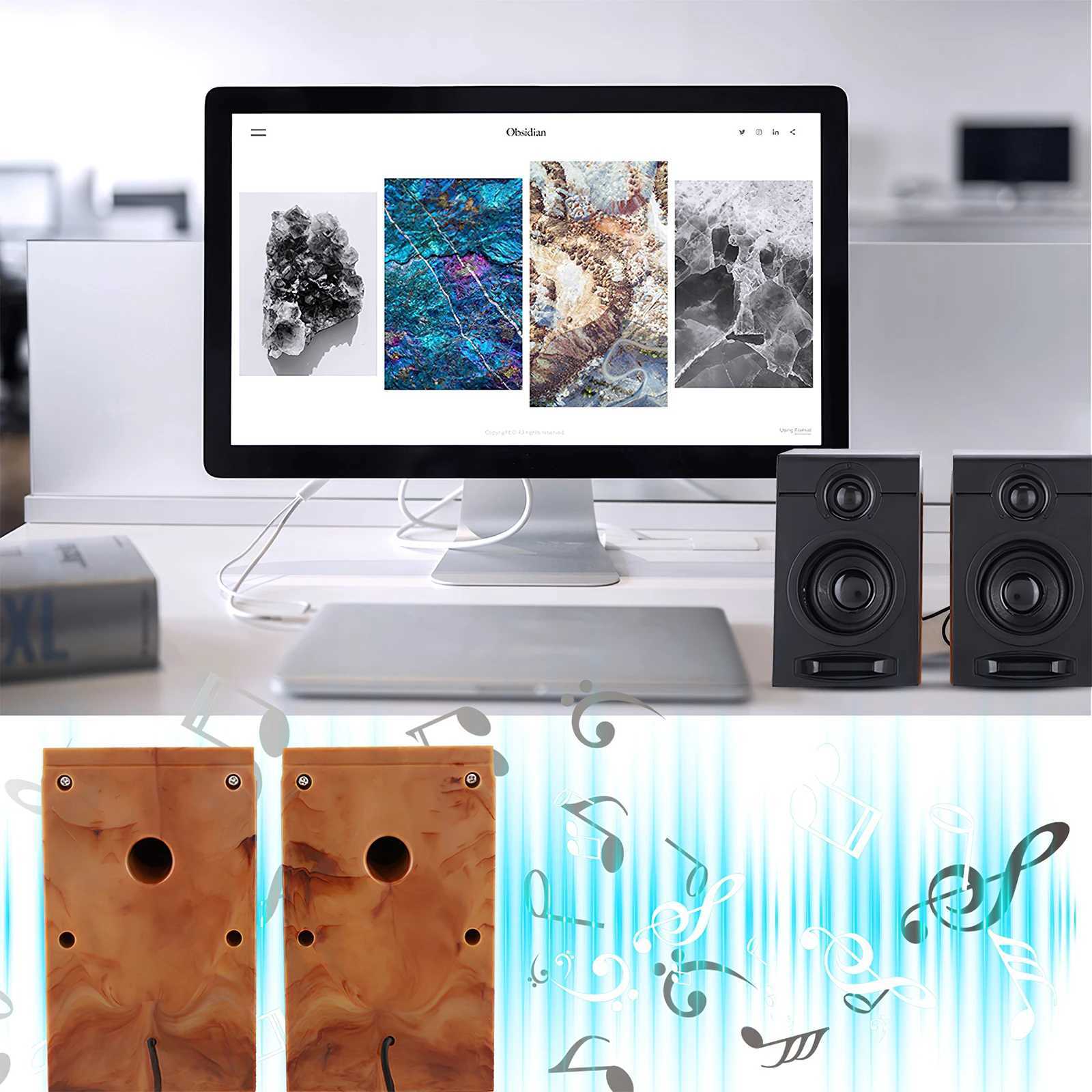 Loudspeaker box 2 Pack Computer Bass Speaker USB Wired Multimedia Speakers PC Gaming Supply Sound Box for Household Studio Shop Z241019