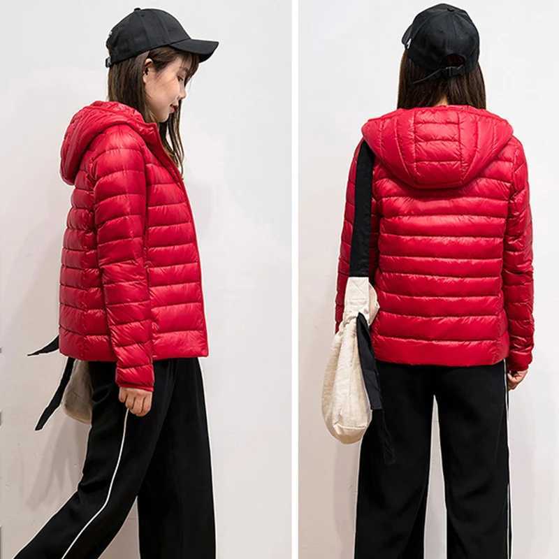 2023 New Brand 90% White Duck Down Jacket Women Autumn Winter Warm Coat Lady Ultralight Duck Down Jacket Female Windproof ParkaX241019