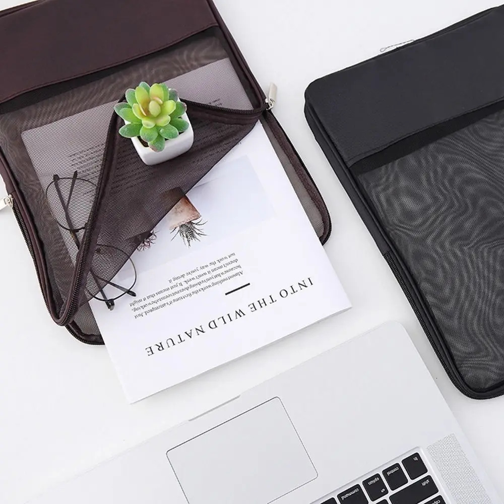 Transparent School Storage Wallet Paper Folder Briefcases Grid File Bag Expanding Document Organiser A4 241019 zhanyishengli